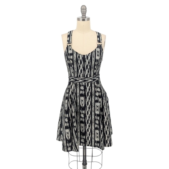 Rachel Roy A Line Dress Black Gray 0 retro hipster y2k pockets casual preppy - Picture 1 of 9